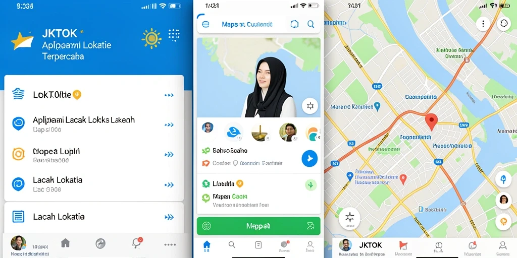 Antarmuka JKTOK menampilkan pelacakan lokasi dengan akurat.