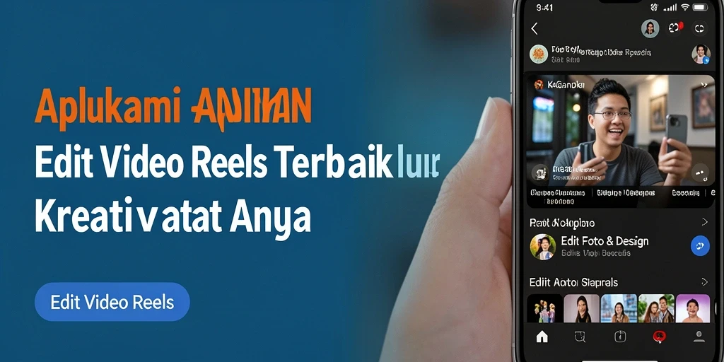 Antarmuka pengguna KAGANDAN untuk edit video reels yang intuitif.