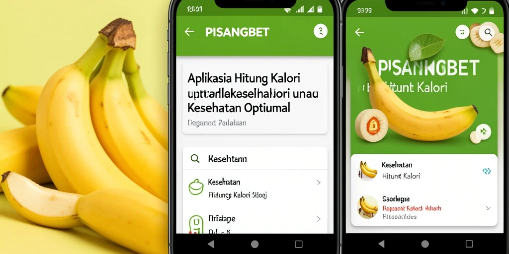Antarmuka PISANGBET menampilkan fungsi Hitung Kalori yang intuitif.