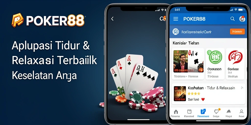 Screenshot aplikasi POKER88 menampilkan fitur relaksasi yang menenangkan.