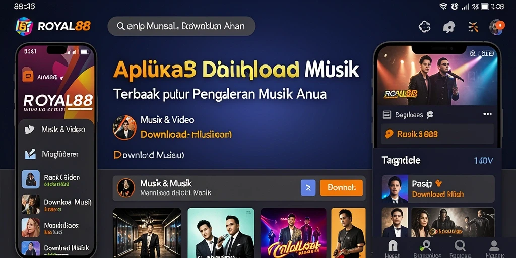 Antarmuka sederhana dan mudah digunakan untuk download musik yang nyaman.