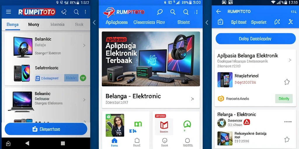 Antarmuka RUMPITOTO yang memudahkan pengguna berbelanja elektronik.