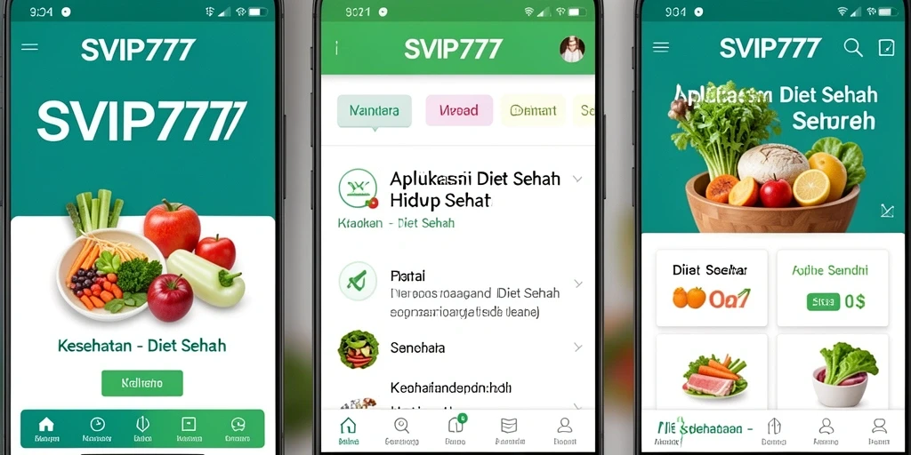 Tampilan aplikasi SVIP777 untuk program Diet Sehat yang menarik.